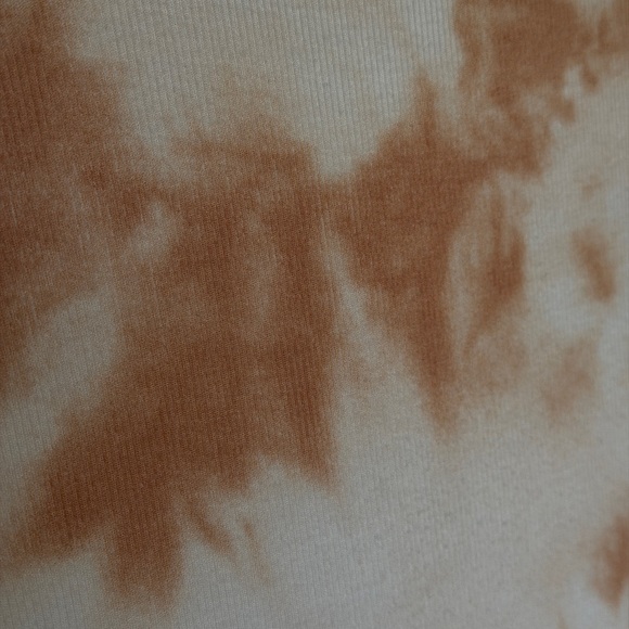 Gianni Bini Gold Tan Tie Dyed Ribbed Bodycon Slimming Casual Maxi Dress - Picture 5 of 7